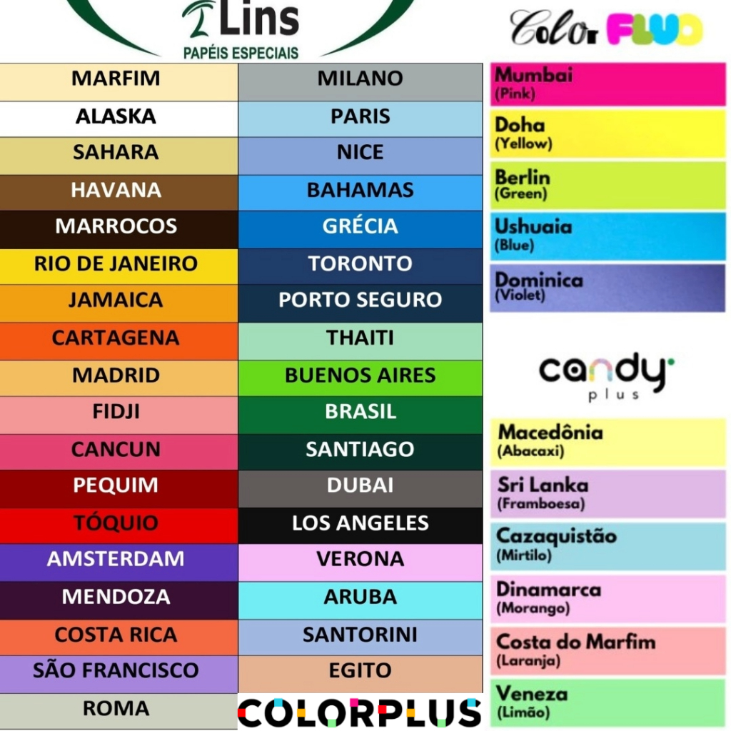 Papel Color Plus Cores Variadas 120g / 66x96 / 10 Unid ESCOLHA A COR em Oferta na Shopee
