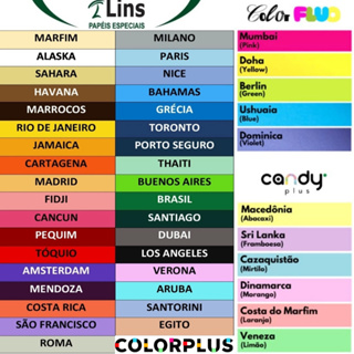 Papel Color Plus Cores Variadas 120g / 66x96 / 10 Unid ESCOLHA A COR em Oferta na Shopee