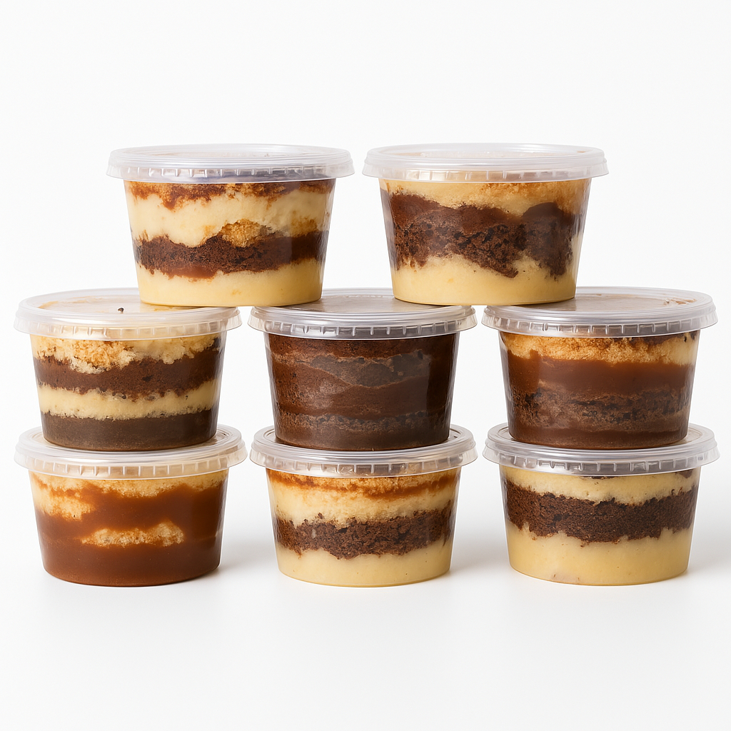 KIT 48 Potes 200ml com Tampa Redondo | Descartável para Bolo no Pote, Açaí, Sobremesa e Alimentos em Oferta na Shopee