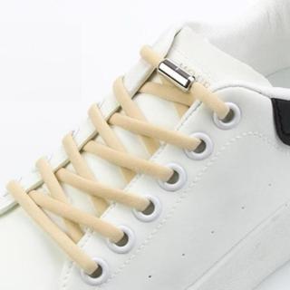 Cadarços elásticos que não precisam amarrar os tênis com fecho rosca prata infantil e adulto em Oferta na Shopee