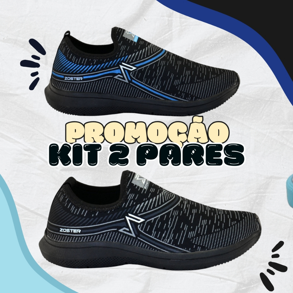 Kit Tênis Masculino Esportivo de Nylon | Alta Resistência e Maciez | Envio Imediato