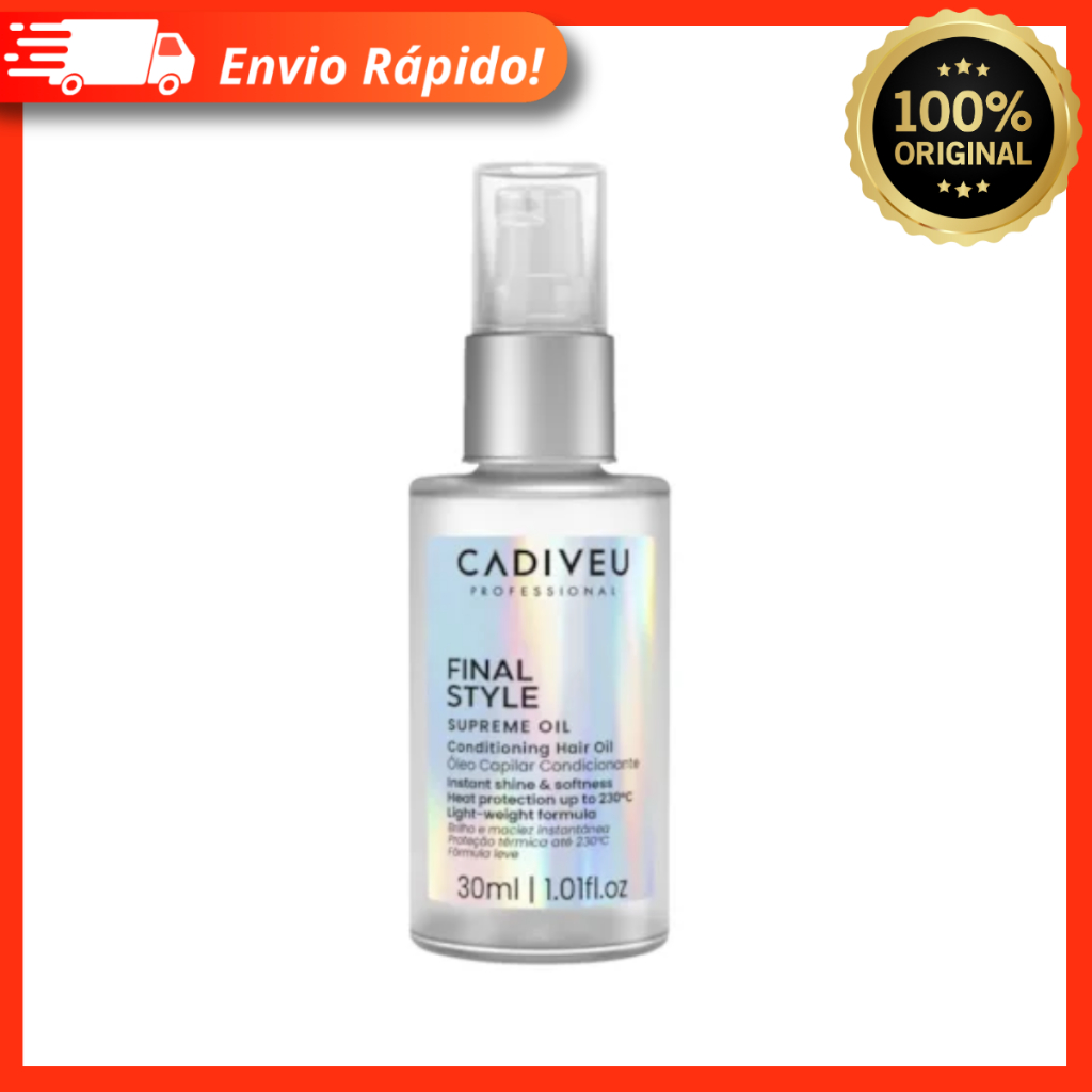 Óleo Capilar Final Style Supreme Oil 30ml - Cadiveu Professional 100% Original em Oferta na Shopee