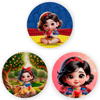 Capa Painel Redondo 1,5x1,5 de Festa Veste Fácil Sublimados Malha New Tema Brnca de Nve Decoração Festa Menina Infantil em Oferta na Shopee