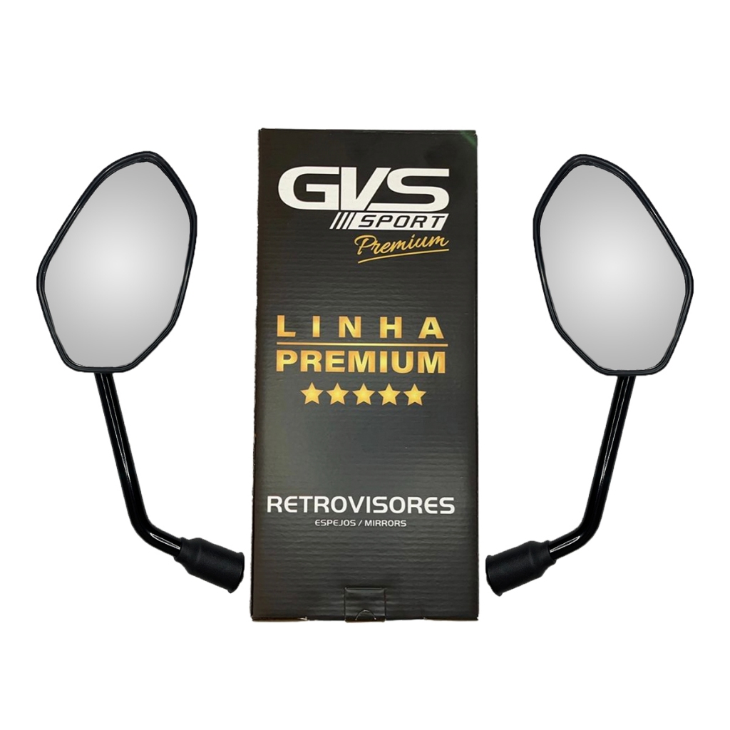 Retrovisor Moto Honda Gvs Premium Mod. Twister Cb250 Lente Convexa Par Grossa