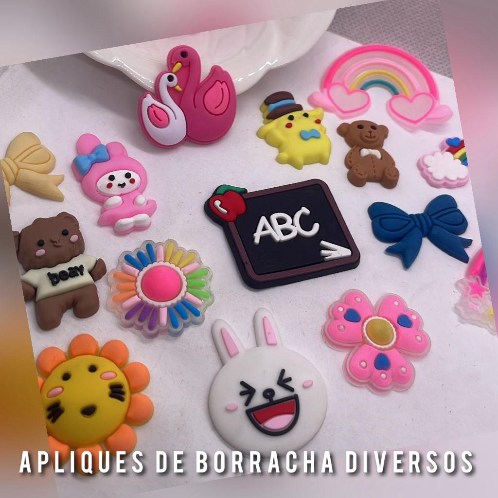 50/20un Aplique Borracha Diverso para Laços Tiara Infantil Chaveiro Personalizado Artesanato Atacado em Oferta na Shopee