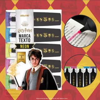 Marca Texto Harry Potter 5 Cores - LEONORA em Oferta na Shopee