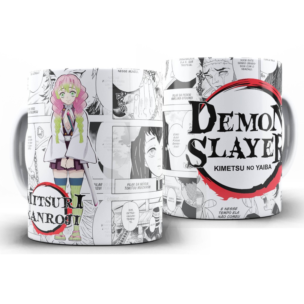 Caneca Anime Manga - Demon Slayer Kimetsu no Yaiba - Mitsuri Kanroji em Oferta na Shopee