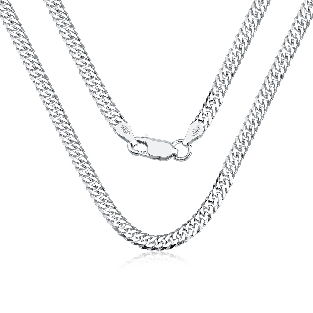 Corrente Grumet Dupla 70cm 5mm Prata 925 em Oferta na Shopee