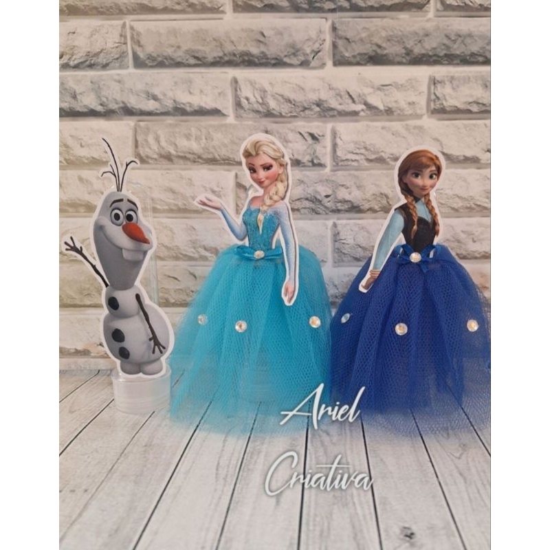 Kit 5 Tubetes do Olaf 5 da Anna e 5 da Elsa de Frozen com saia tule em Oferta na Shopee