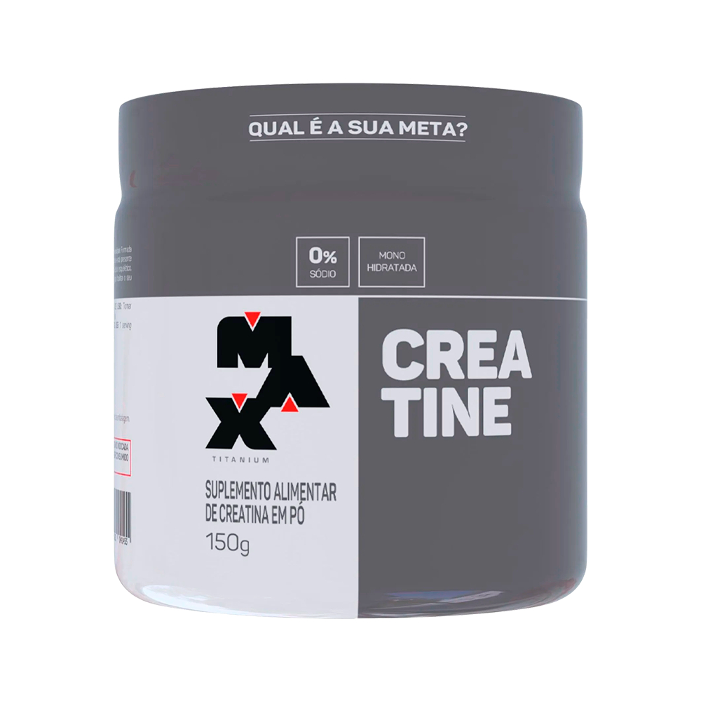 Max Titanium Creatina Monohidratada em Pó 100% Pura Pote 150g