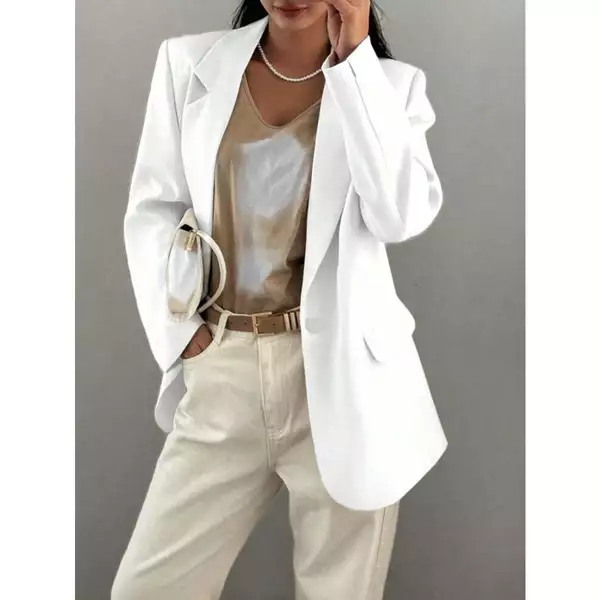Blazer alfataria com forro com botão feminino casaco elegante social coleção nova Blazer Curto Aiustado Corde Damasco pa