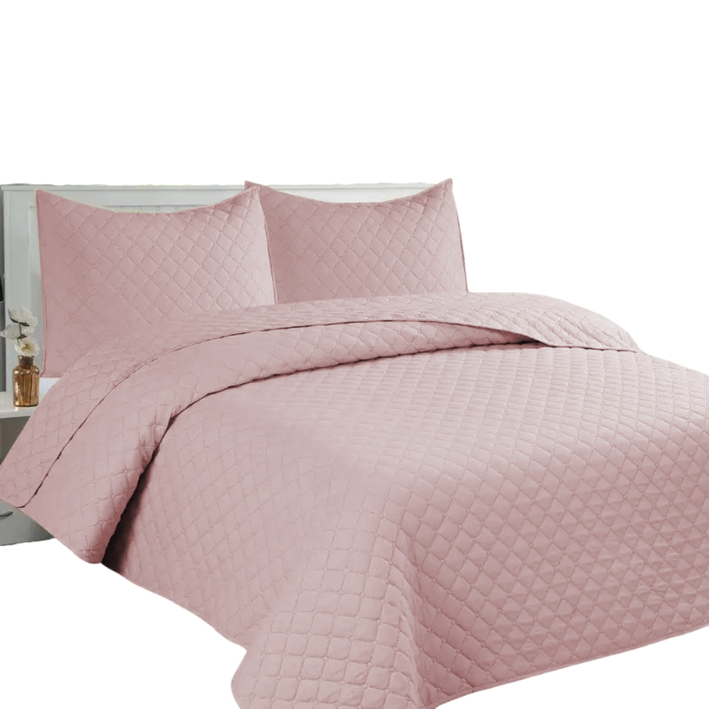 Kit Cobre Leito Percal 300 Fios Toque de Pluma Dupla Face Bold Casal Queen 03 Peças