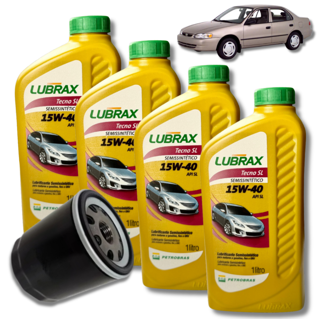 KIT TROCA DE ÓLEO 15W40 LUBRAX + FILTRO COROLLA