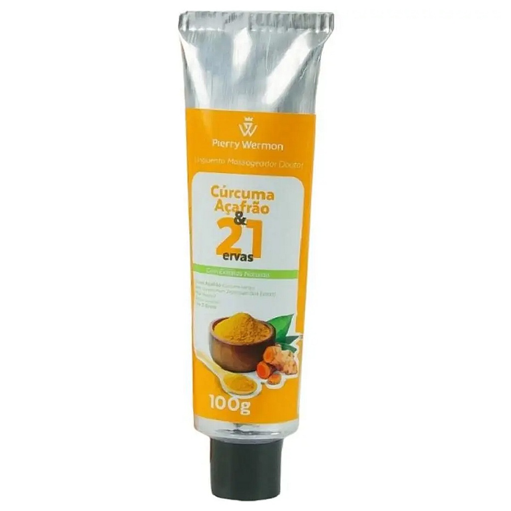Unguento Massageador Doutor Cúrcuma / Açãfrão & 21 Ervas 100g em Oferta na Shopee