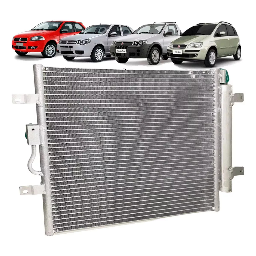 Condensador de ar condicionado Palio Weekend Idea Siena Strada 1.8 2003 Fluxo