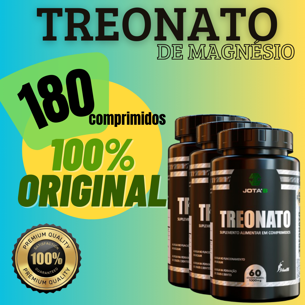 Suplemento Premium Magnésio L-Treonato 1000mg Memória Foco Concentração Estresse