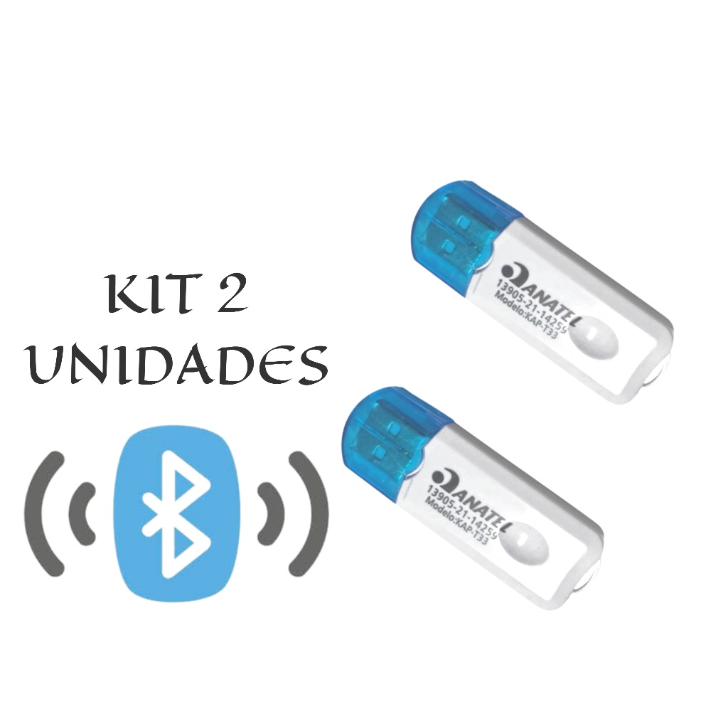 KIT 2 Adaptador Receptor Bluetooth Usb Pendrive Carro Musica Computador Radio Laptop Transmissor em Oferta na Shopee
