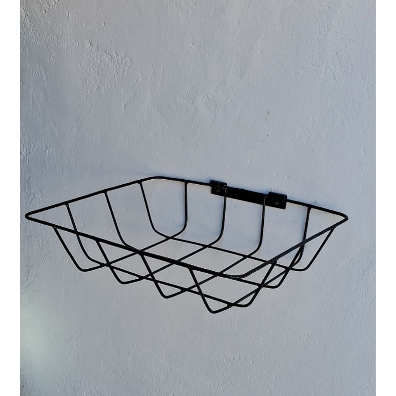 Lixeira Aço Carbono De Rua Grade Portao Muro Dobravel Lixo 56cm Externa Cesto Lixo Resistente Berg