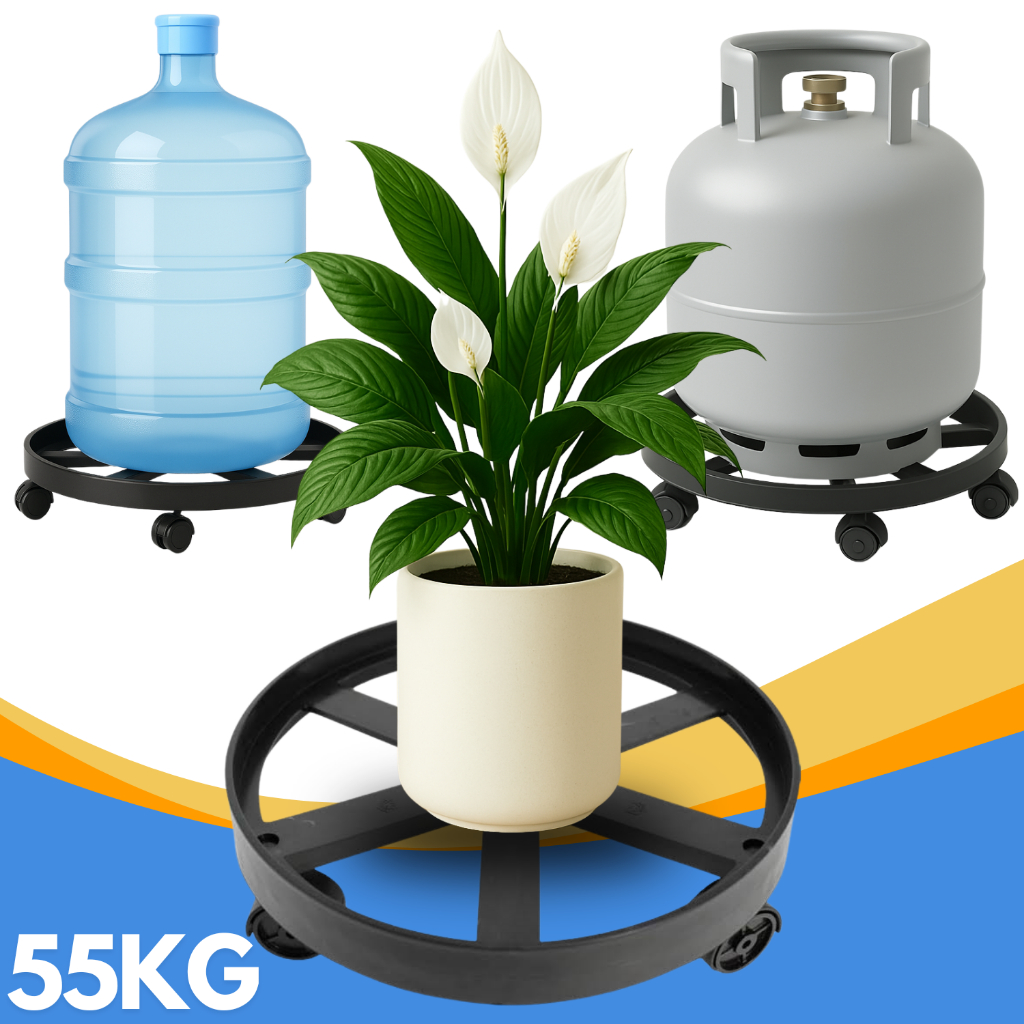Suporte Para Botijão De Gás Plantas Vasos Com Rodinha 55kg