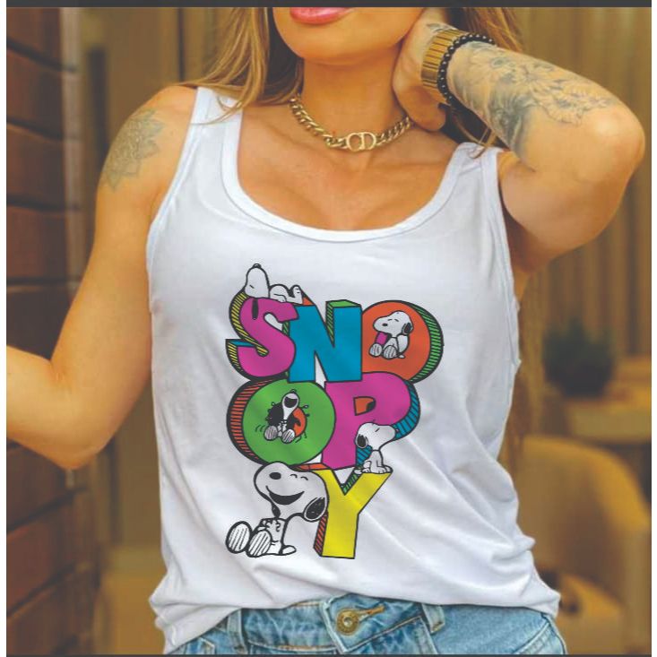 Regata Feminina Snoop, Blusinha Feminina em Oferta na Shopee