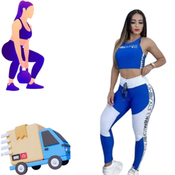 Conjunto Top + Legging Fitness Academia Casual SPORT
