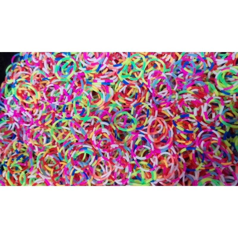 400 ELASTICOS DUAL SORTIDOS  PENTEADO PET BANHO E TOSA em Oferta na Shopee