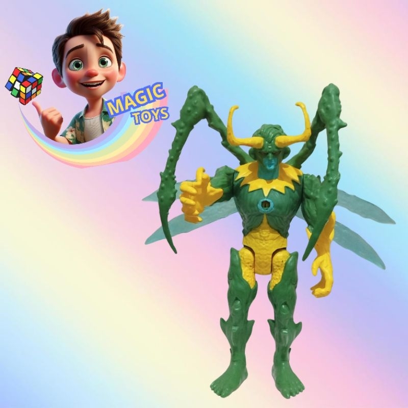 Boneco Marvel Mech Strike Monster Hunters Loki, Hasbro, mede 15 cm