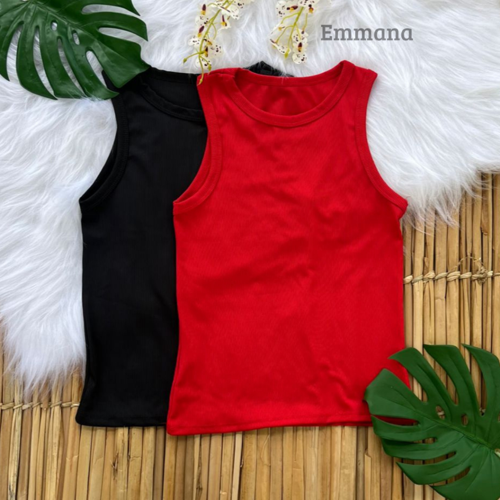 Kit 2 Reagata Canelada feminina Lisa Blusa Básica Camiseta Casual em Oferta na Shopee