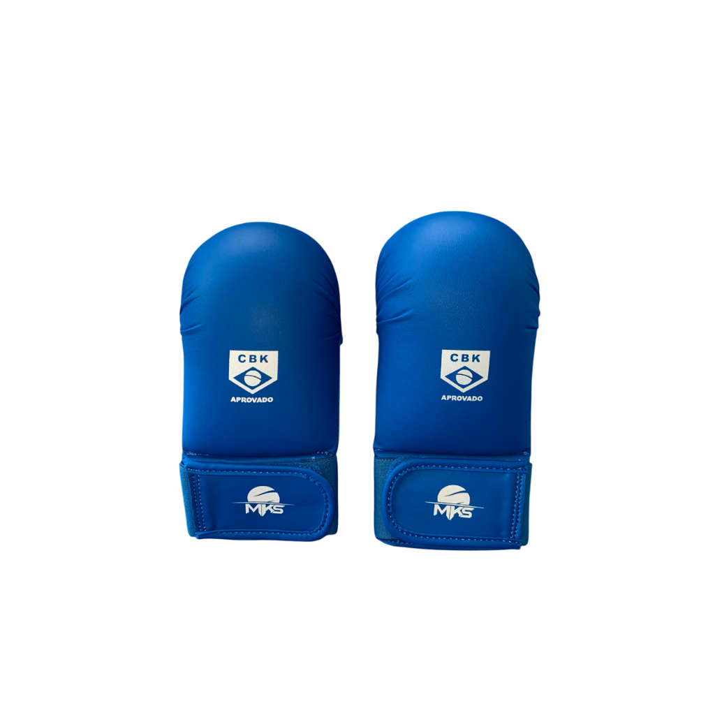 Luva Para Karate - Marca Mks - Homologada Cbk - Azul