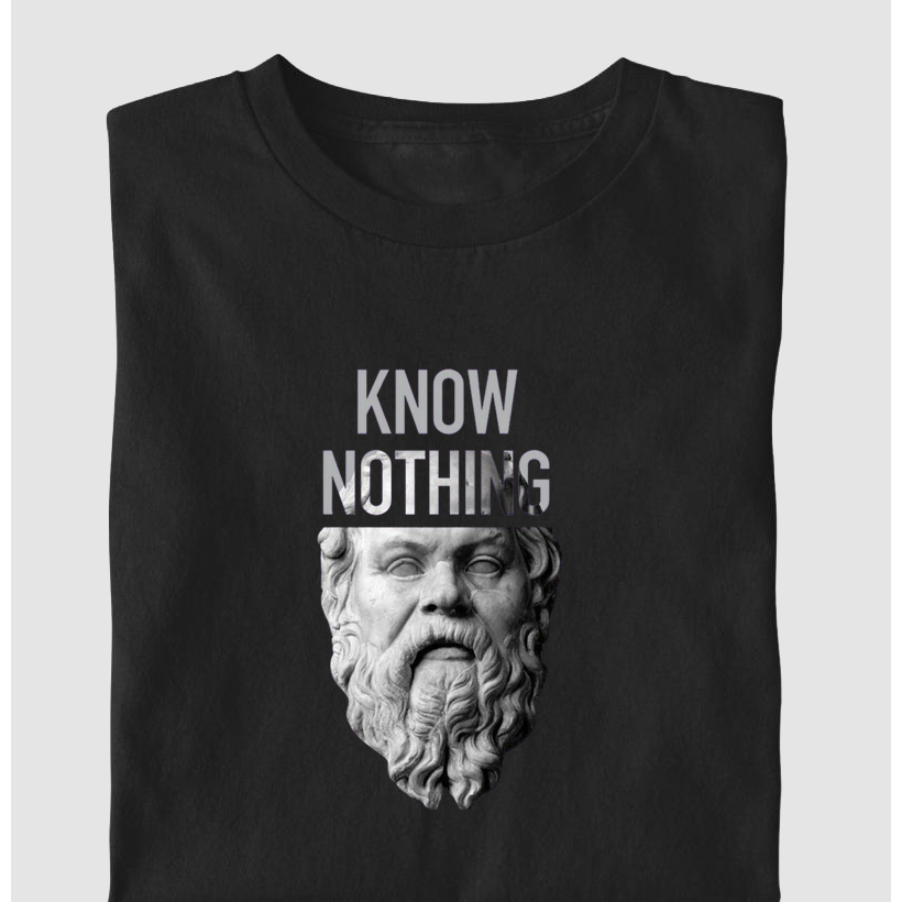 Camiseta Sócrates - Know Nothing (Só sei que nada sei)
