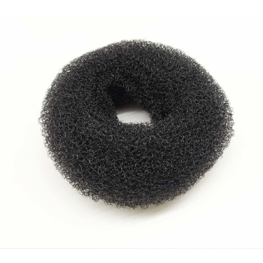 Esponja Para Coque Cabelo  Preto  9cm