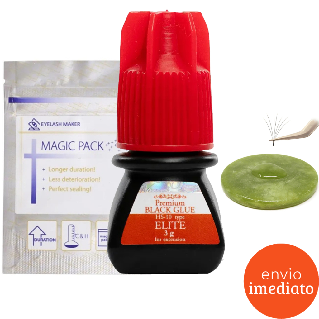 Cola Premium Elite Black Glue HS-10 3ml - Alongamento Cilios E Pedra Jade em Oferta na Shopee