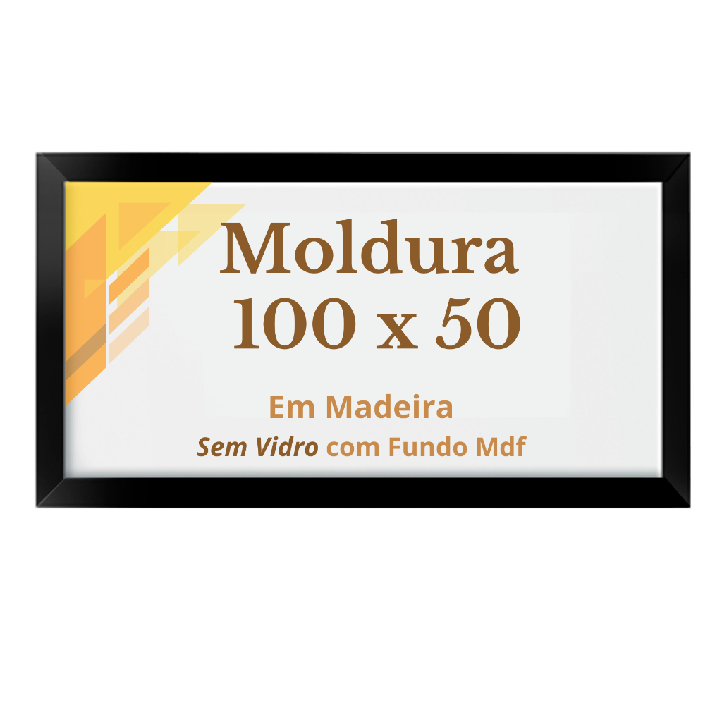 Moldura 50x100 Quadro 100x50 Madeira Poster Arte Ilustração SEM Vidro em Oferta na Shopee