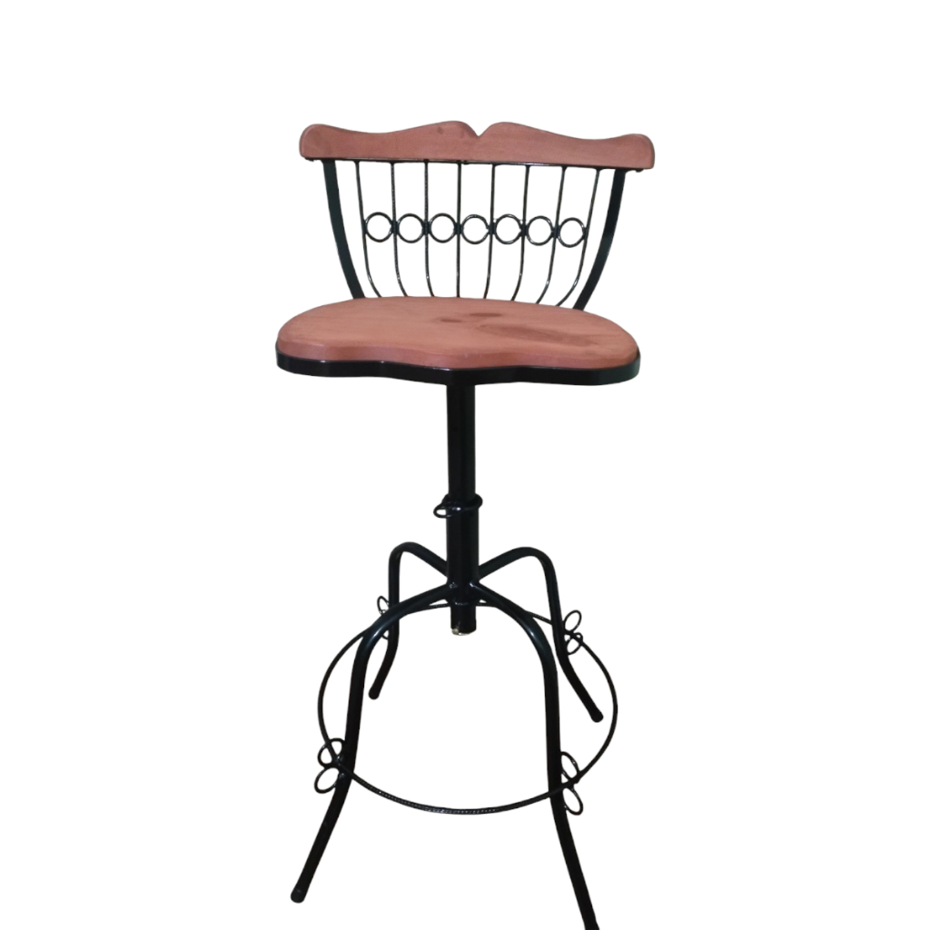 Banqueta Bistrô Ferro e Madeira Regulável E Giratória oferta em Oferta na Shopee