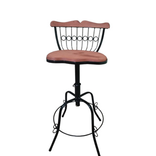 Banqueta Bistrô Ferro e Madeira Regulável E Giratória oferta em Oferta na Shopee