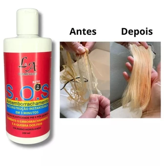 SOS Anti Emborrachamento Reconstruçao Capilar Colageno Hidrolizado - LA Cosmeticos 300g