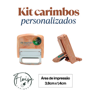KIT Carimbos Personalizados Automáticos l Nykon 302 l Profissional l Medicina l Enfermagem l Psicologia em Oferta na Shopee
