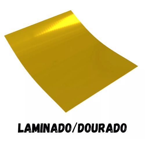 Kit Pacotes De Papel Lamicote Dourado Masterprint em Oferta na Shopee