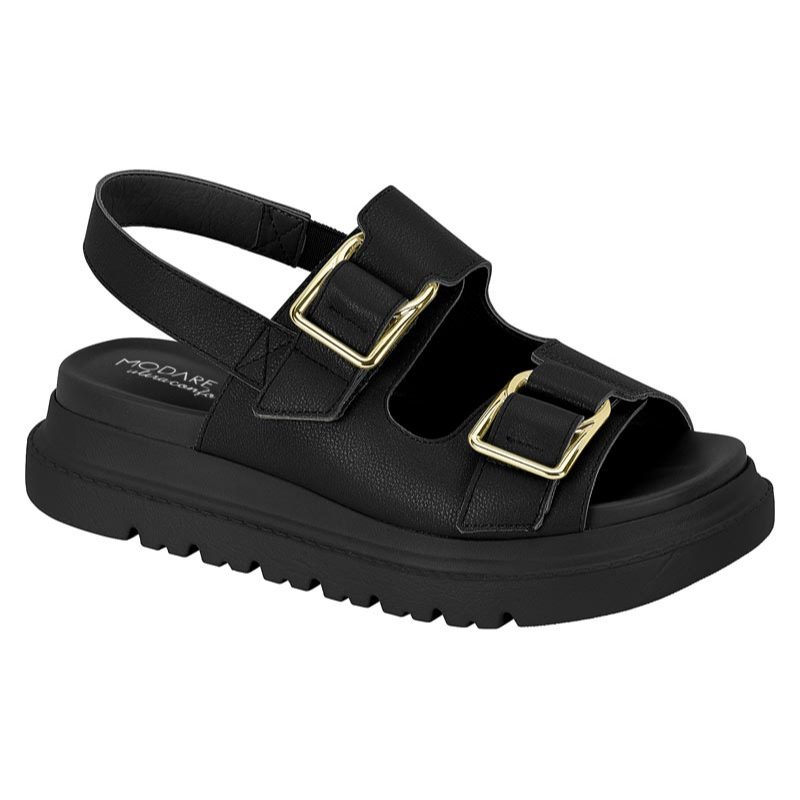 Sandalia Ortopedica Modare Ultraconforto Plataforma Massageadora Feminina Fivelas Original