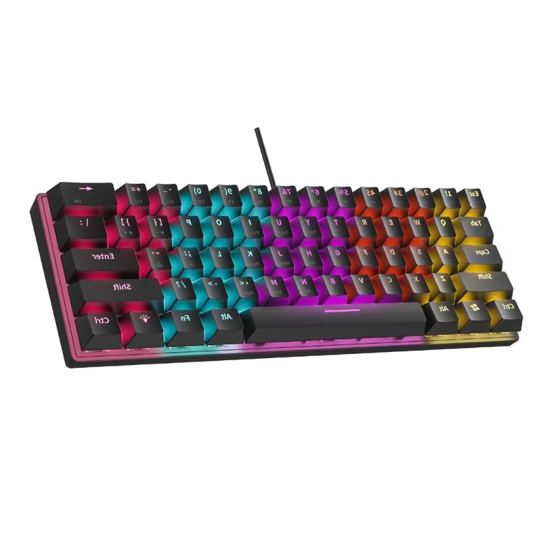 Teclado Game Qwerty Luz Led RGB Chroma ABNT Português Brasil mecânico teclado para jogos Hamston TK01,T61