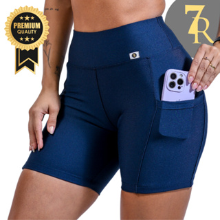 Short Feminino com Bolso 7 Regras Para Celular, Zero Transparência, Compressão, Academia, dia a dia. em Oferta na Shopee