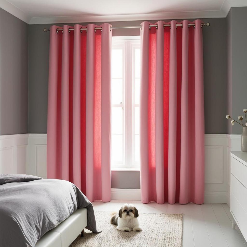 Quarto Cortina Rosa - Comprar com Melhor Preço em Decoração