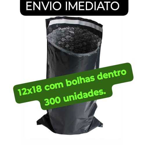 Envelope de segurança com bolhas 12x18 300 unidades, Com bolha dentro do envelope. Excelente Qualidade e Envio Imediato.