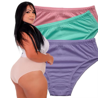 kit 10 calcinhas femininas tanga de algodão senhora tipo calçola conforto dia dia em Oferta na Shopee