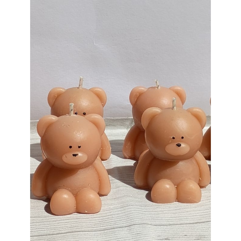 vela aromatica ursinho marrom, lembrancinha de aniversário, chá de bebê, chá revelação, vela aromatica de urso