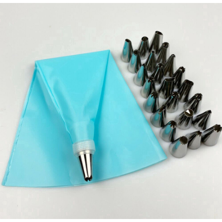 Conjunto De Confeiteira De Silicone Com Bico Para Decoração Com Creme Bolo Promoção