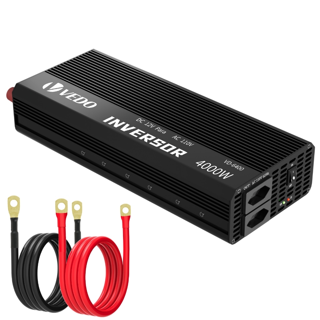 VEDO Inversor De Tensão 12v 110V 4000/3000/1000W Knup Kp548 Transformador Para AC 220V Capacidade Emergência Alimentação