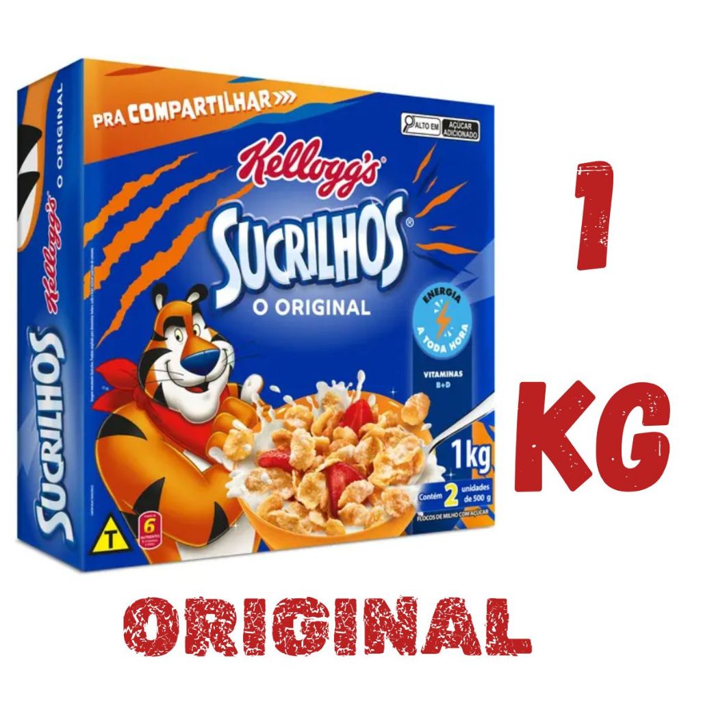Sucrilhos Kellogg´s Original Caixa Grande 1kg Cereal tamanho familia