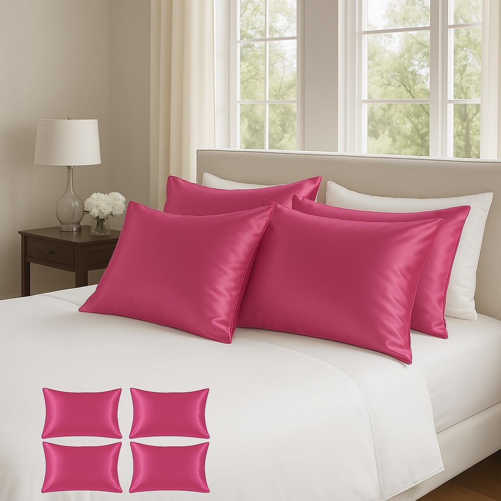 4 Fronhas de Cetim Anti Frizz Super Brilho Luxo em Oferta na Shopee