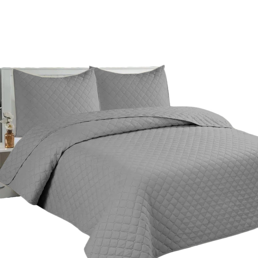 Kit Cobre Leito Casal 3 Peças Toque De Pluma Com Fronhas Percal 300 Fios Bold Ultra Macio
